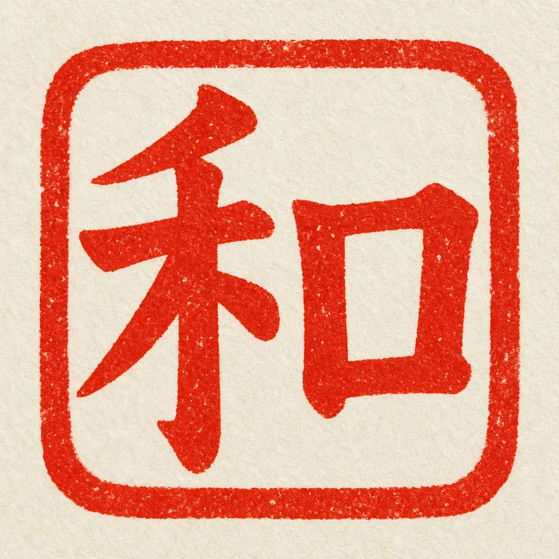 Peace (和) as a cinnabar seal