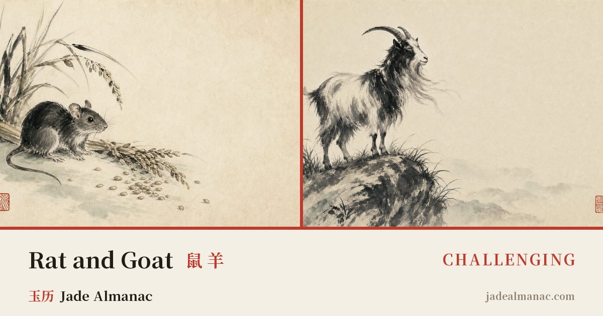 Share card: Rat and Goat, Challenging in the Chinese zodiac