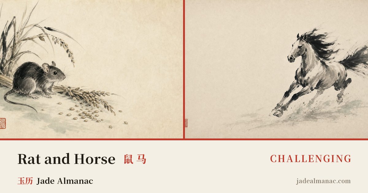 Share card: Rat and Horse, Challenging in the Chinese zodiac